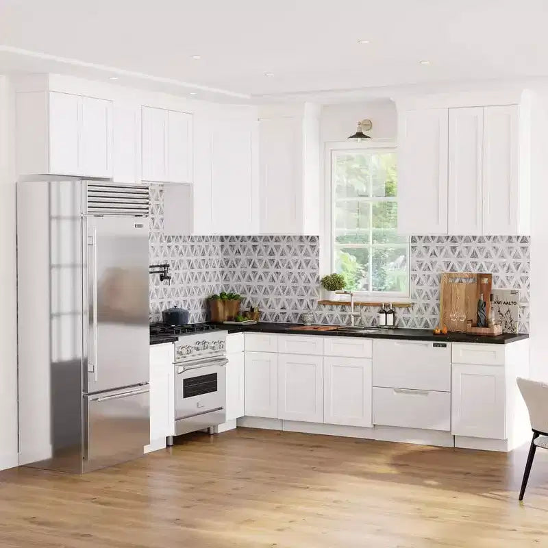 Meuble bas de cuisine CASAINC de 12 po W x 34.5 po H x 24 po P avec 1 tiroir à fermeture amortie, cadre en contreplaqué, façade à recouvrement intégral