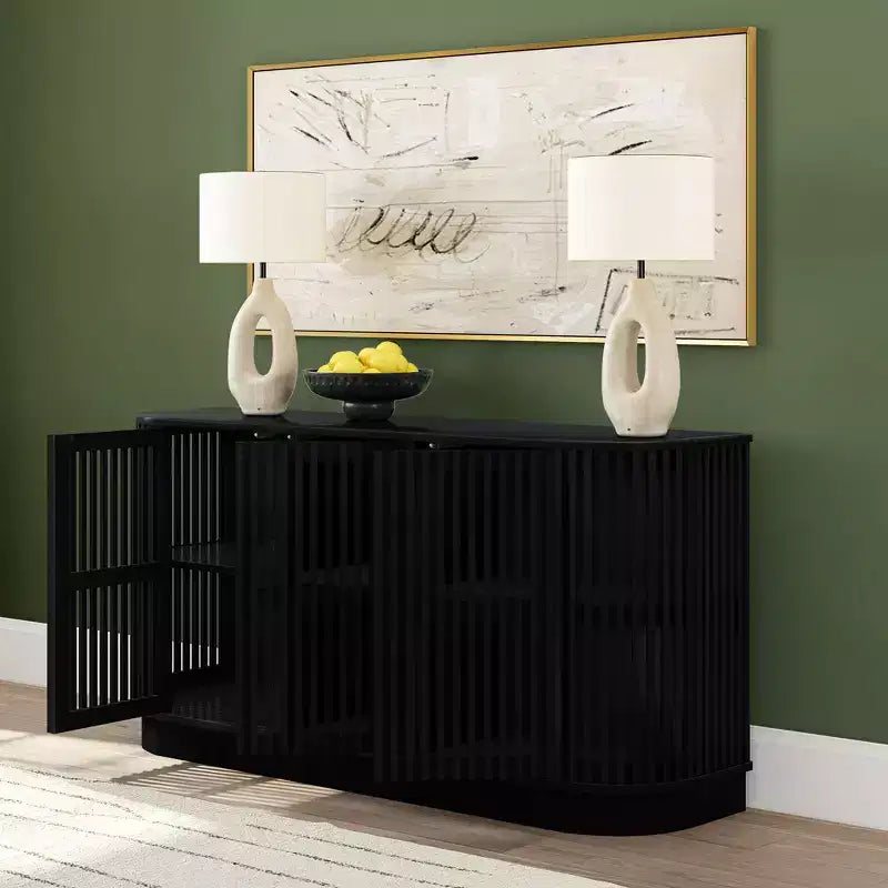 Plank+Beam Contour dressoir van massief hout met 3 deuren, tv-meubel van 59 voor de woonkamer