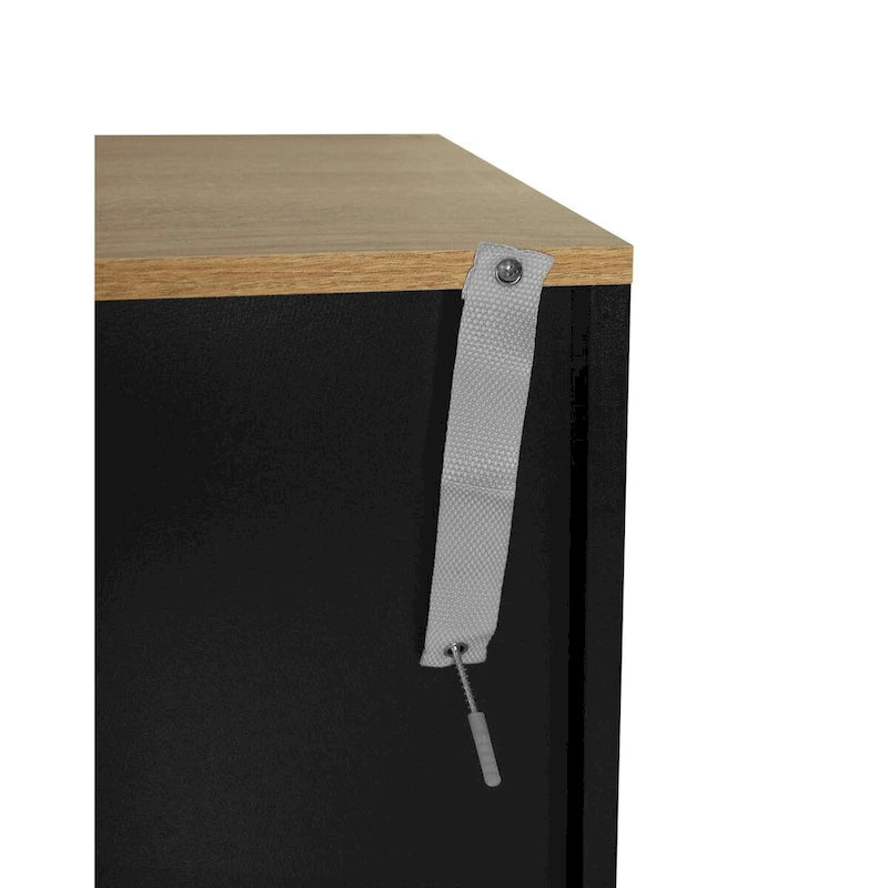 Schuhschrank mit 3 Metalltüren, freistehend