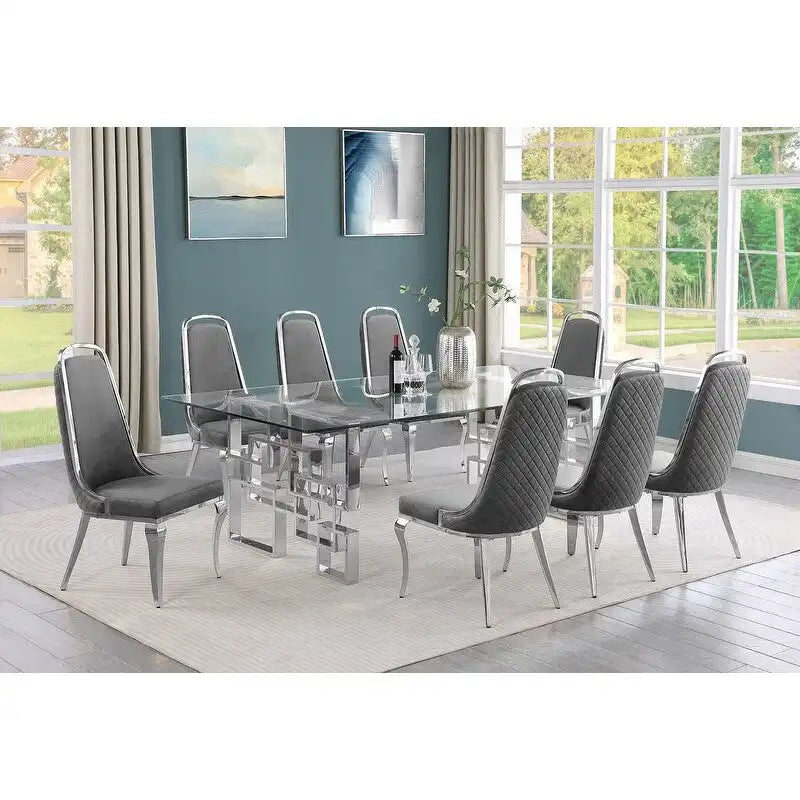 Ensembles de salle à manger avec grande table en verre de Best Quality Furniture