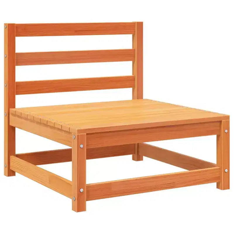 Set da giardino vidaXL con divano modulare componibile in legno massello di pino - pino naturale, senza cuscini