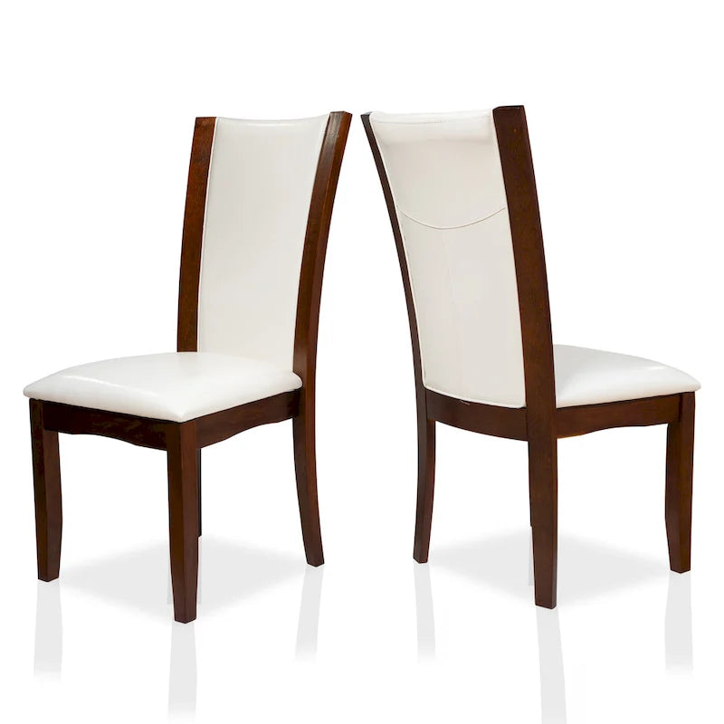 Ensemble de salle à manger Bind contemporain de 7 pièces en bois massif avec étagères ouvertes, par Furniture of America