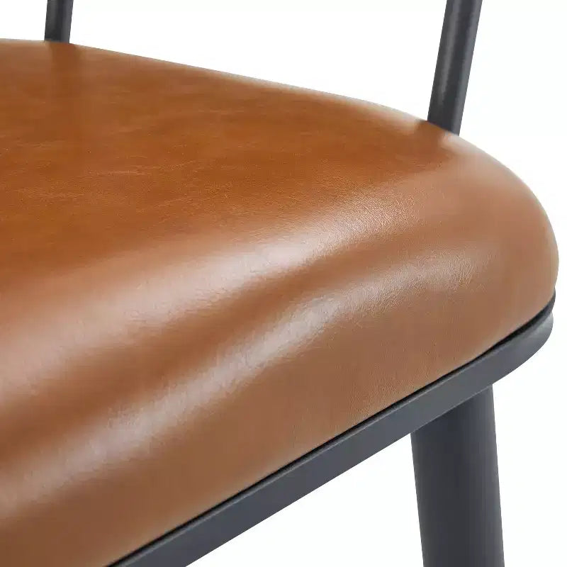 Set da pranzo da 5 pezzi con 4 sedie e tavolo rotondo/quadrato, nero+naturale/noce-ModernLuxe
