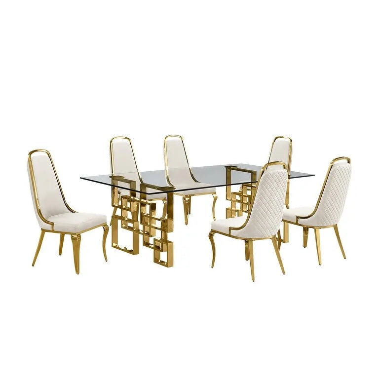 Ensembles de salle à manger avec grande table en verre de Best Quality Furniture