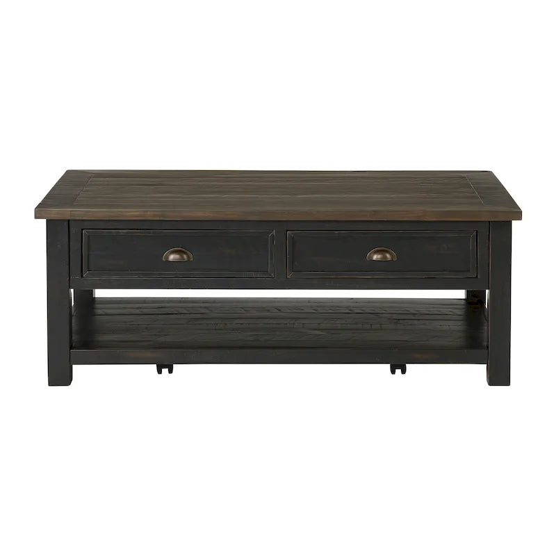 The Gray Barn Downington Couchtisch aus Massivholz mit 2 Schubladen