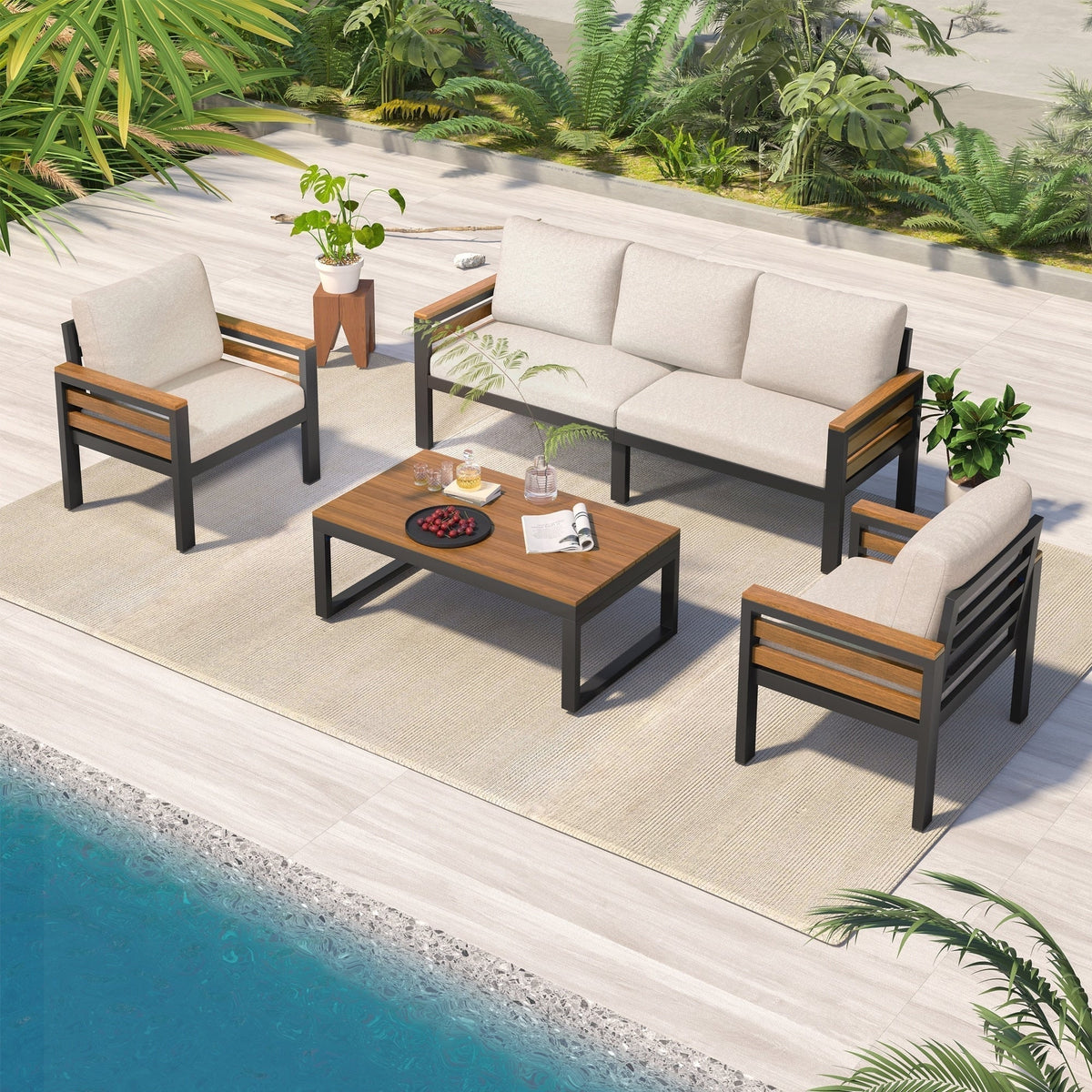 4-teiliges Outdoor-Sofaset