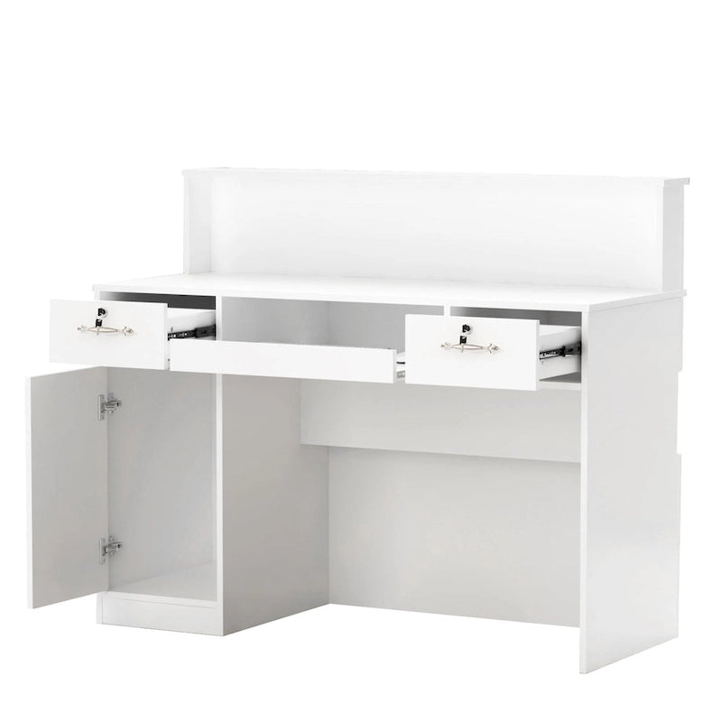 Bureau d’accueil rectangulaire en bois, bureau secrétaire, bureau d’ordinateur