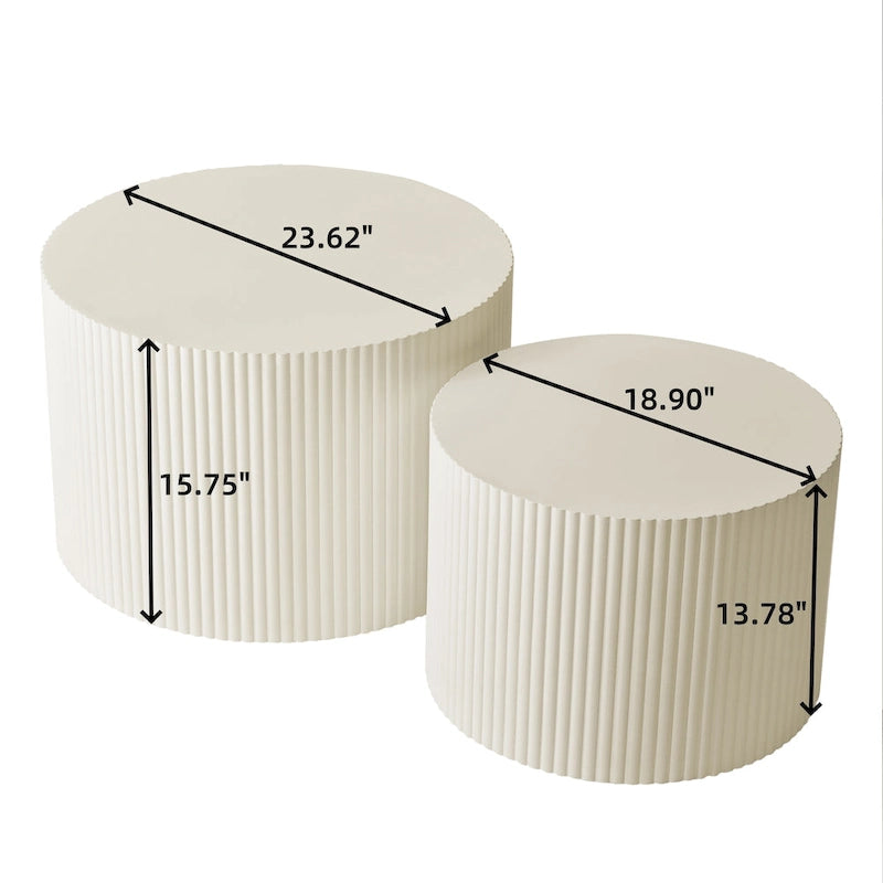 Couchtisch-Set mit geschwungenem Streifenmuster
