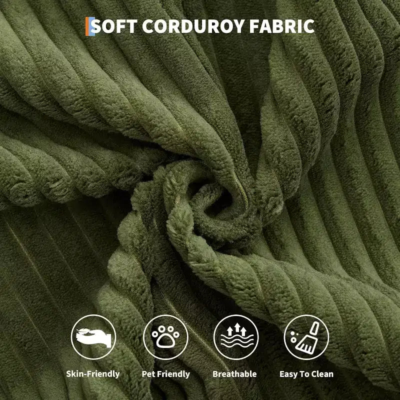 2-in-1-Schlafsofa, bequemes Klappsofa aus Cord mit tiefer Sitzfläche und breiten Armlehnen, Sofa ohne Gestell, für Wohnzimmer und Wohnungen