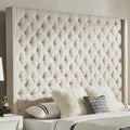 Nur gepolstertes Wingback-Kopfteil mit Knopfheftung, Naples, von iNSPIRE Q Artisan