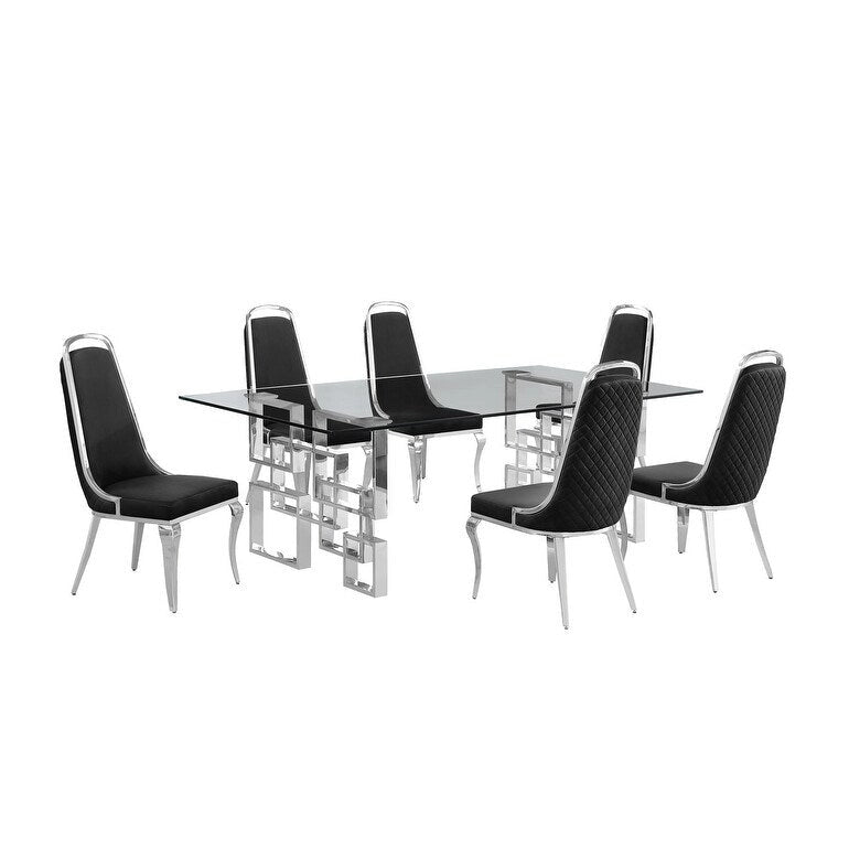Ensembles de salle à manger avec grande table en verre de Best Quality Furniture