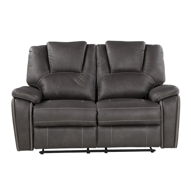 Steve Silver Kameryn handmatig verstelbare loveseat van imitatieleer