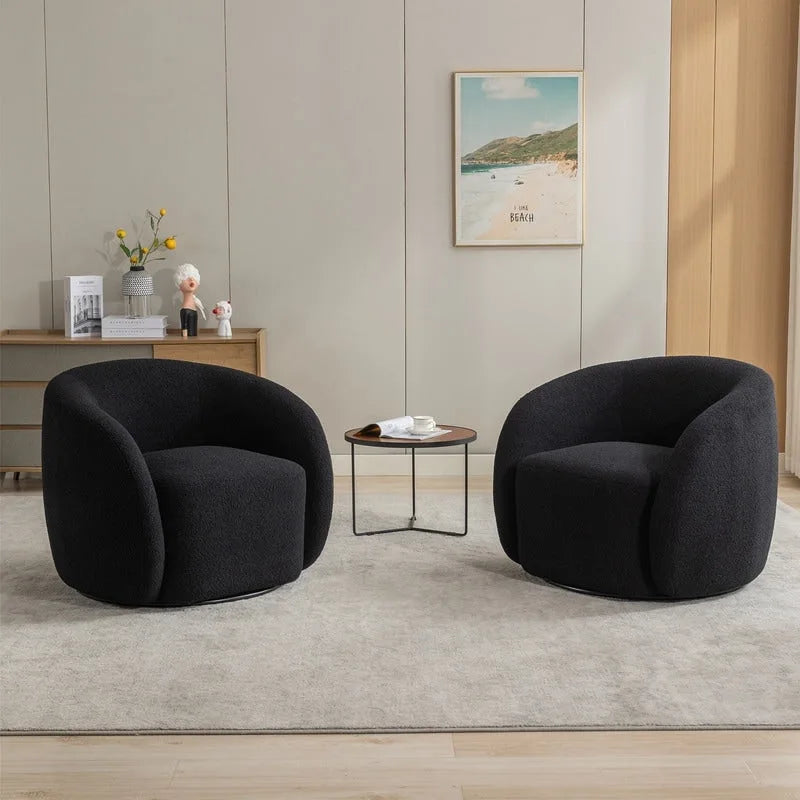 SEYNAR modernes, glamouröses Polstersessel-Set mit 360-Grad-Drehfunktion, 2 Stück