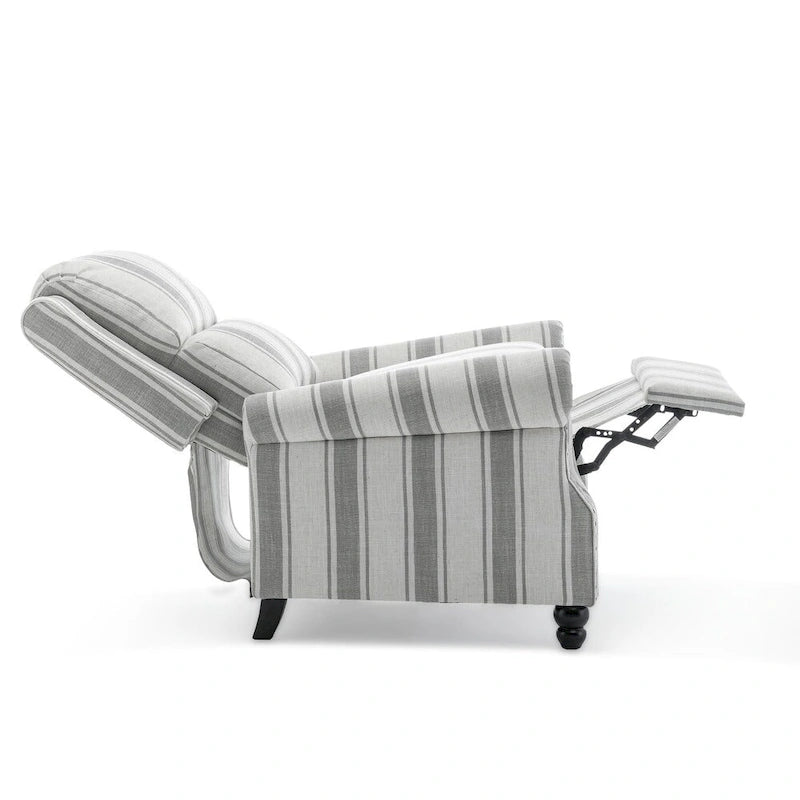 Set mit 2 modernen Relaxsesseln mit gepolstertem Sitz aus Kunstleder/Stoff