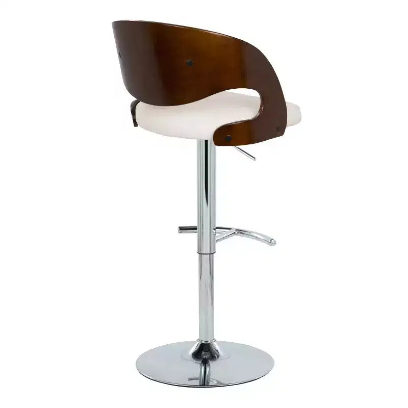 2er-Set Pino Mid - verstellbarer Barhocker im Mid-Century-Modern-Stil mit Drehfunktion - Lumisource