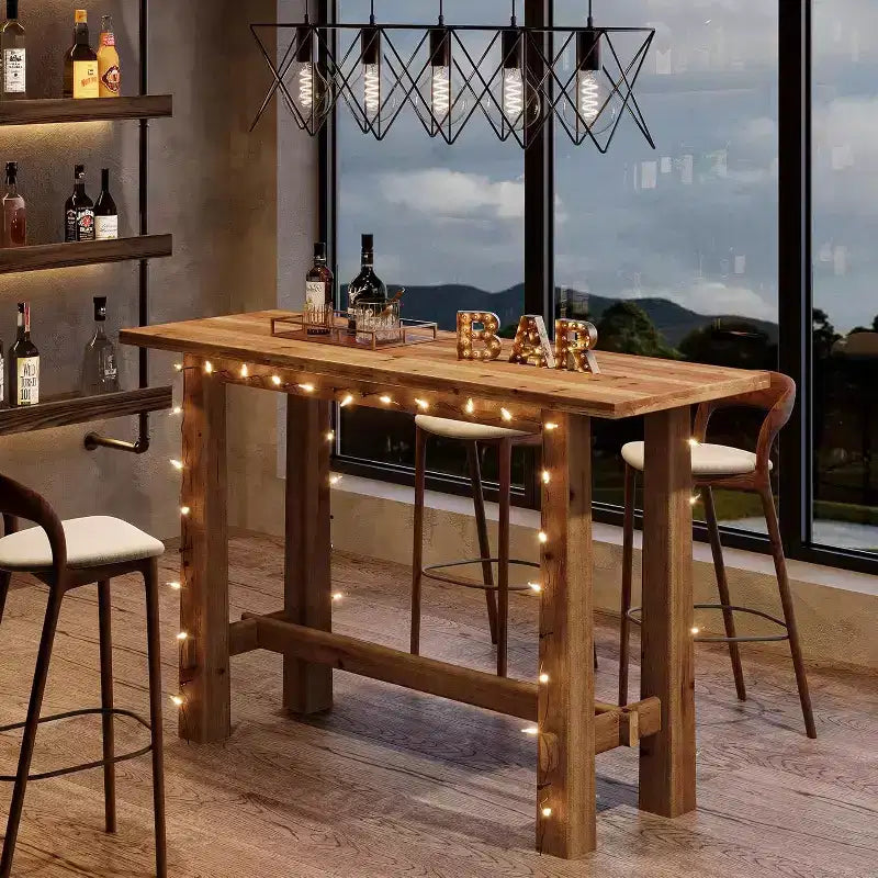 63-Zoll-Bartisch aus Massivholz für Küche, Café oder Restaurant