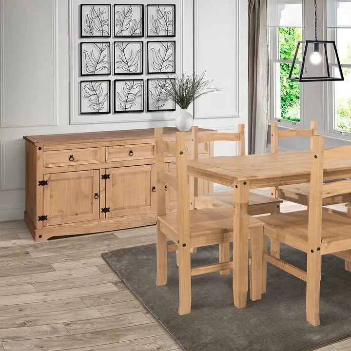 Credenza buffet in legno da 65, stile rustico - collezione Corona