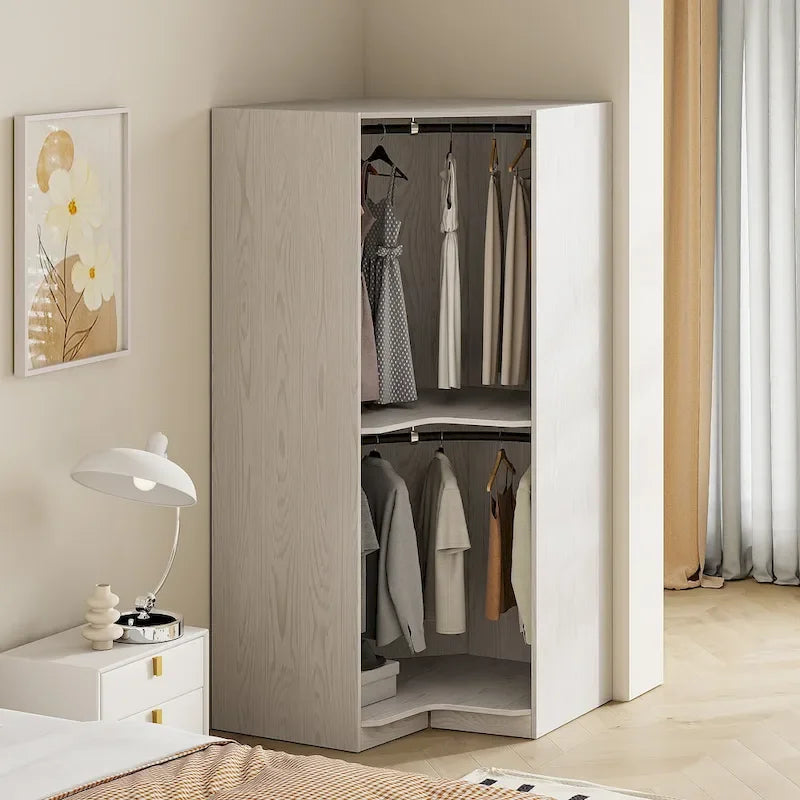 Polygon-Eckkleiderschrank mit 2 Türen