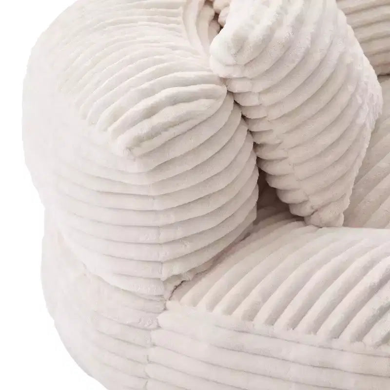 Sitzsacksofa für Erwachsene und Kinder, übergroßer Cord-Sitzsack mit 3 Kissen und Armlehnen für Wohnzimmer und Schlafzimmer - ModernLuxe