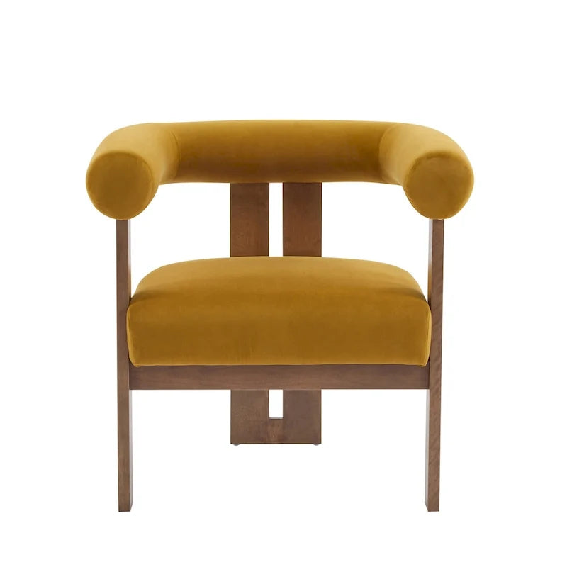 Poltrona d'accento moderna imbottita Gilbert con braccioli arrotondati di Christopher Knight Home