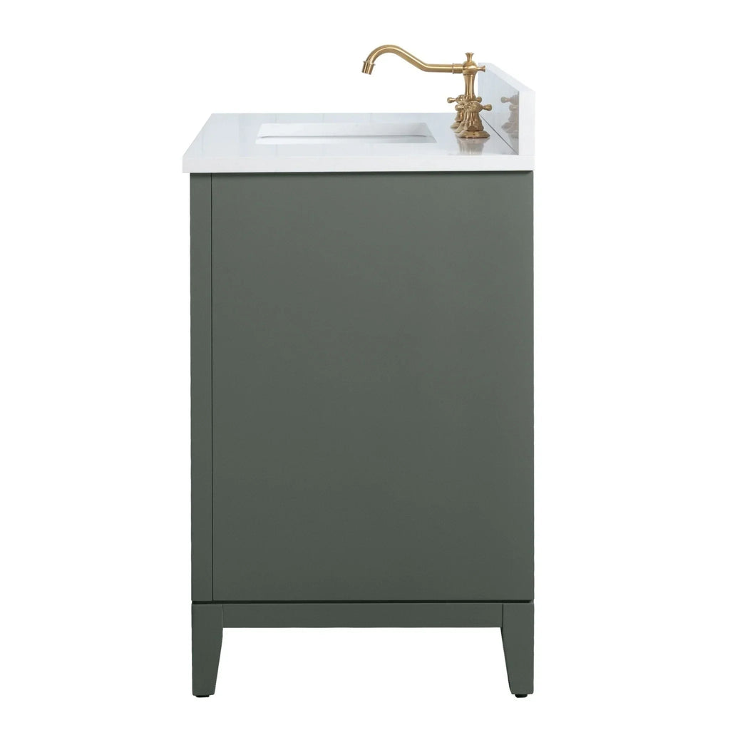 Vanity Art Bathroom Vanity with Ceramic Sink and Engineered Marble Top