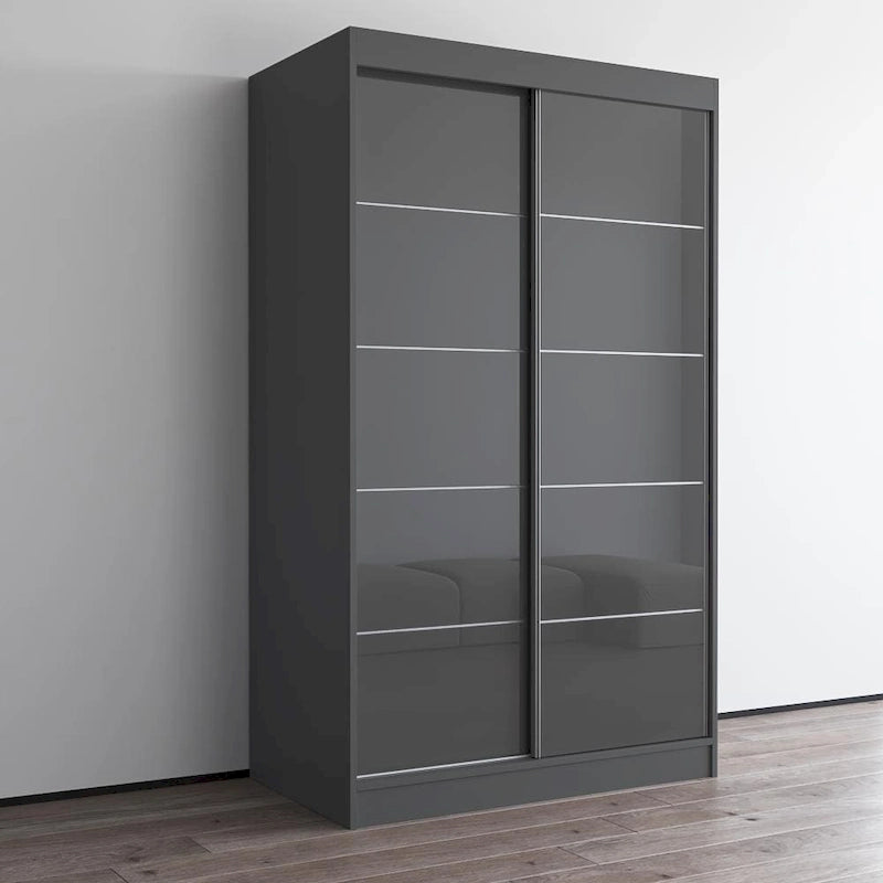 Armoire moderne à 2 portes à fini très brillant Aria