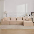 Canapé modulaire nuage de 107/ 137, canapé profond sans structure, canapé convertible confortable pour le sol avec poufs et mousse à mémoire de forme