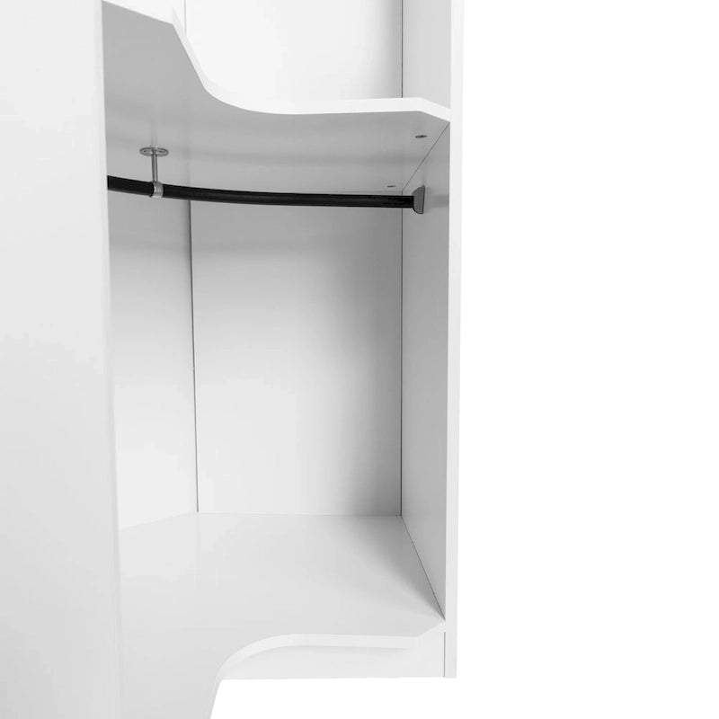 Polygon-Eckkleiderschrank mit 2 Türen