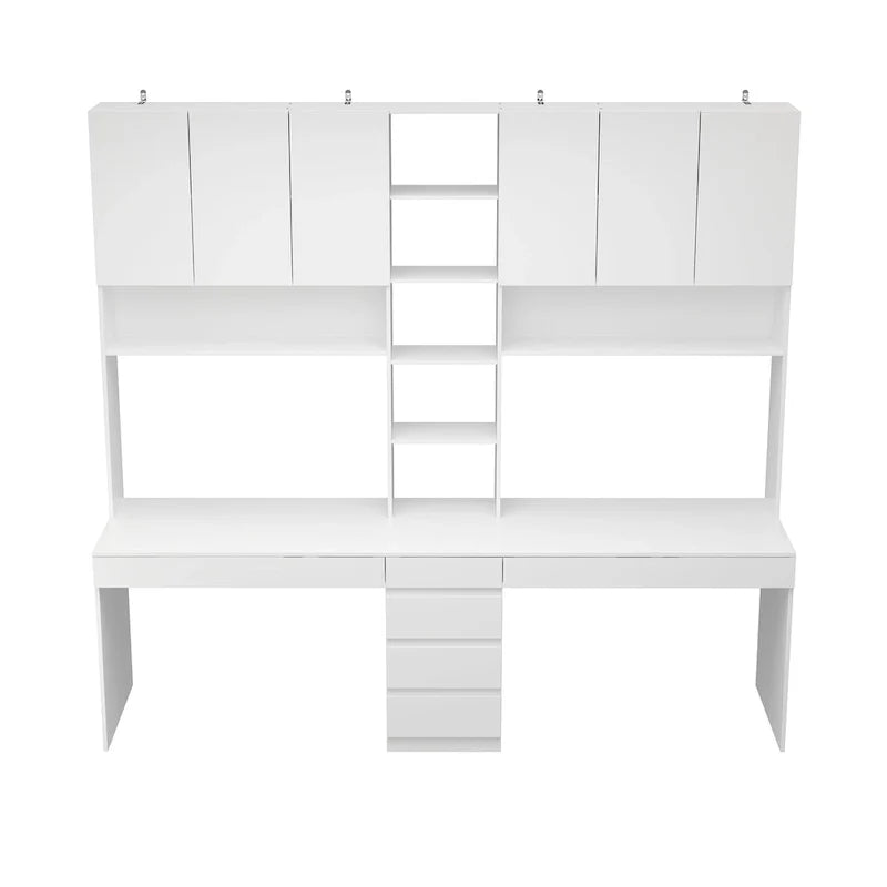 Bureau moderne spacieux blanc pour deux personnes, pour le jeu et le travail