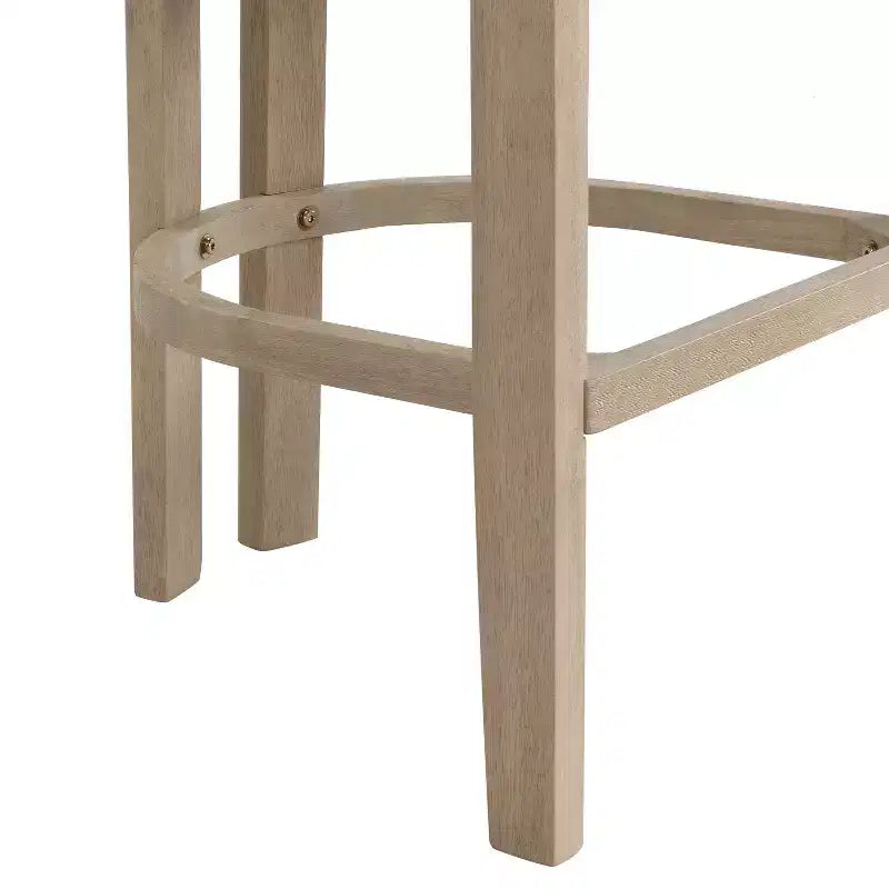 Tabouret de bar rembourré en hévéa Christopher Knight Home Peyton avec dossier ouvert incurvé (lot de 2)