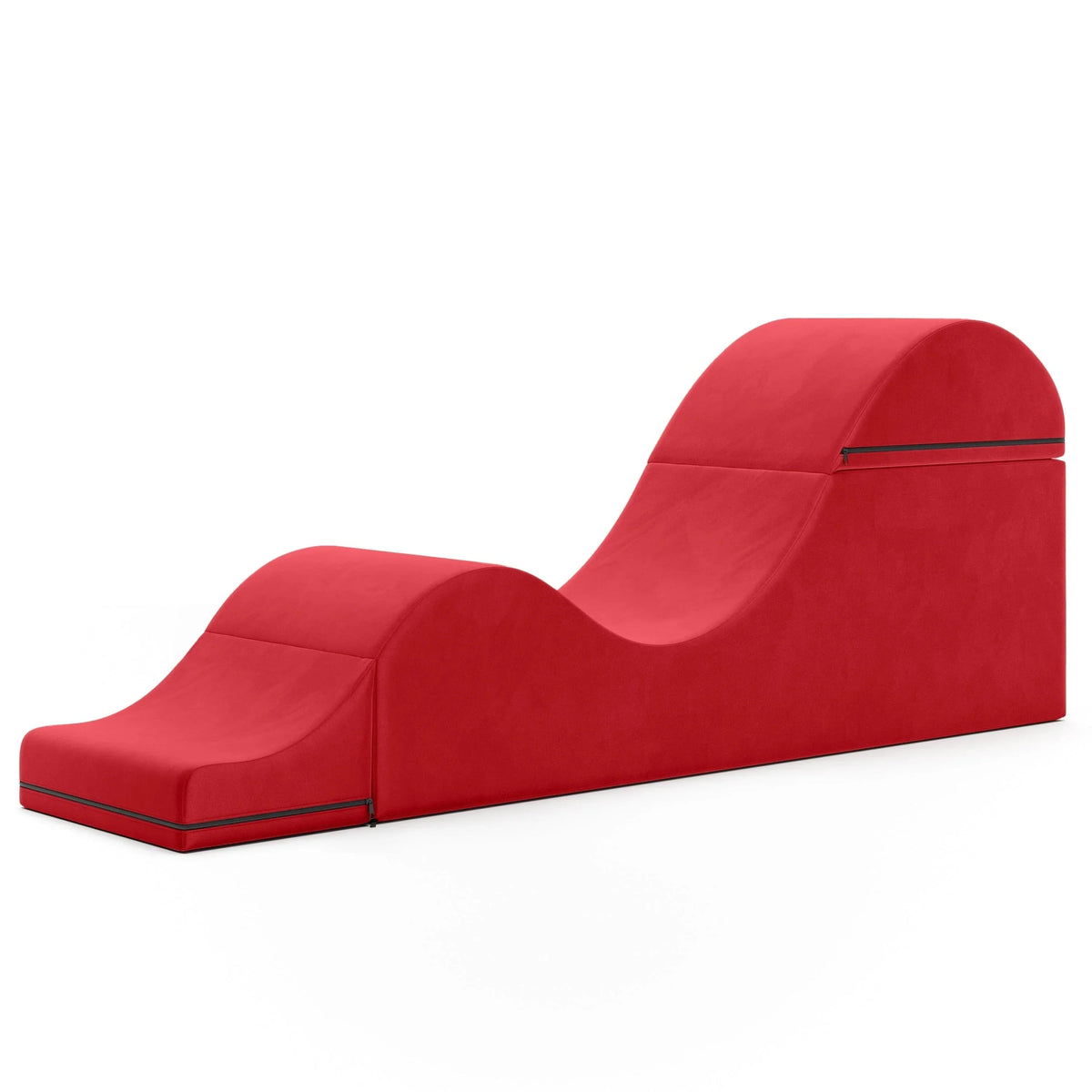 Méridienne convertible Avana Kami / yoga et massage - pouf 2-en-1 avec chaise longue de yoga pliable dissimulée, microvelours - N/A