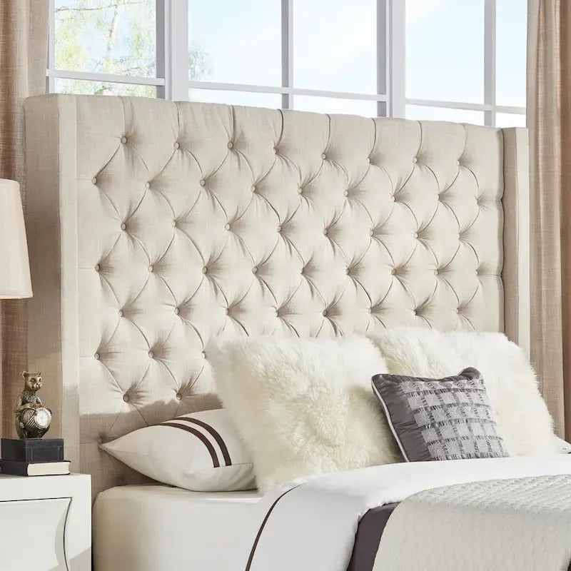 Nur gepolstertes Wingback-Kopfteil mit Knopfheftung, Naples, von iNSPIRE Q Artisan