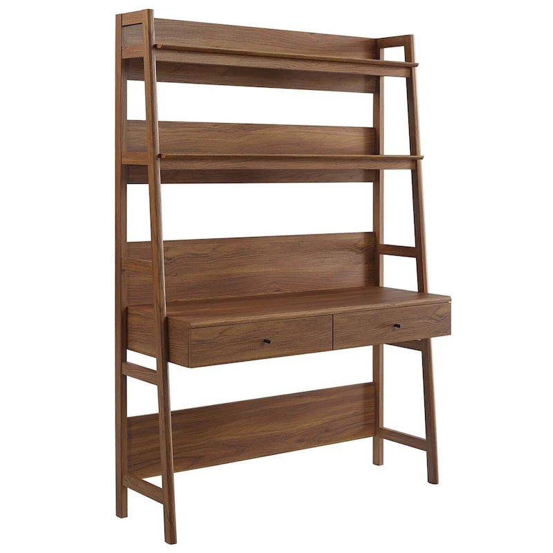 Büroschreibtisch mit Bücherregal und Aufbewahrungsschubladen