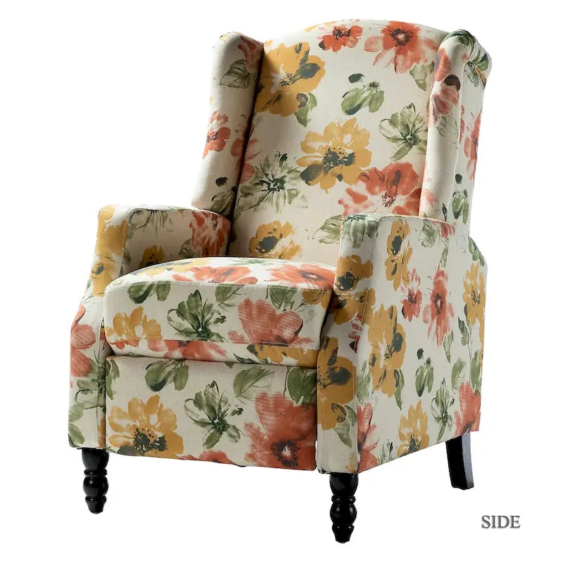 Handmatige relaxfauteuil in mid-century modern-stijl met wingback-ontwerp