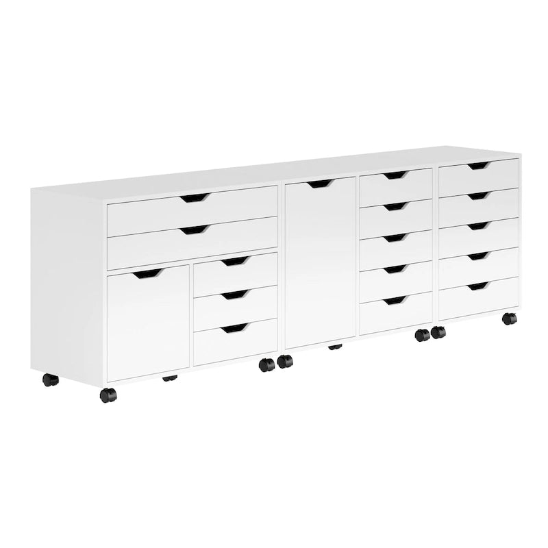 Halifax opbergkastset van 3 stuks, wit