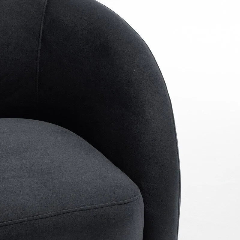 Moderne draaibare fauteuil met kuipvormige zitting