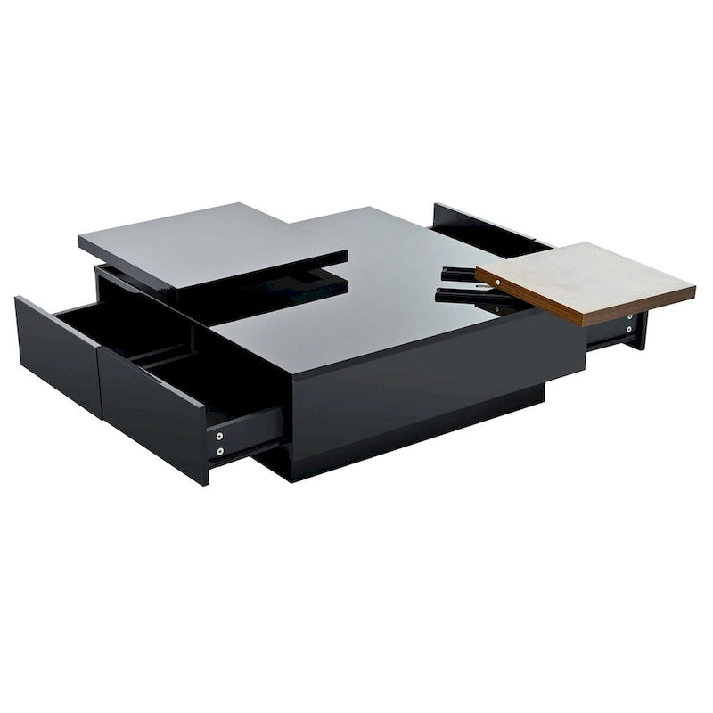 Tavolino da salotto quadrato moderno in legno