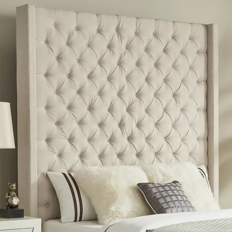 Nur gepolstertes Wingback-Kopfteil mit Knopfheftung, Naples, von iNSPIRE Q Artisan