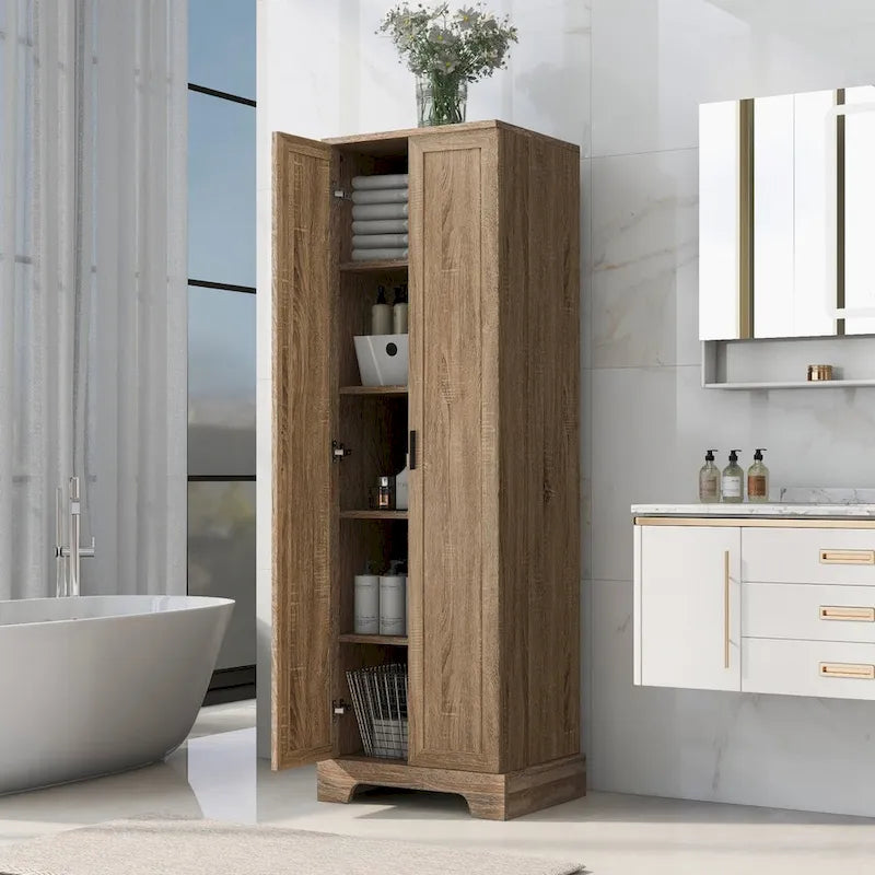 Armoire de rangement de salle de bain à deux portes