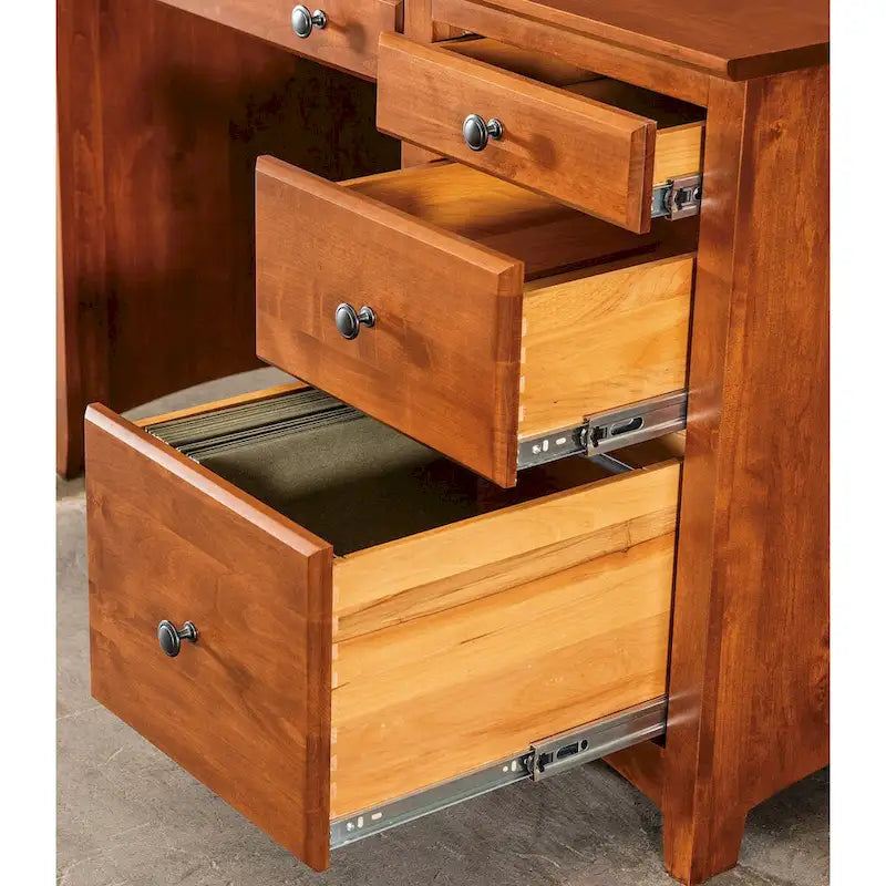 Arch+Haven bureau van massief hout met 4 laden