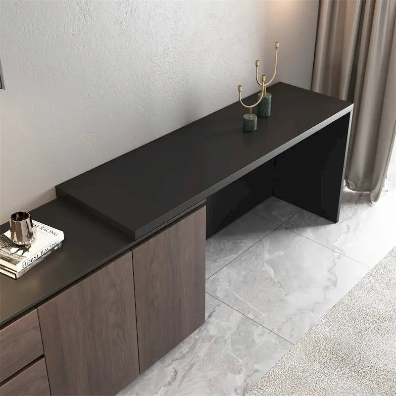 Bureau extensible avec tiroir et commode de rangement pour bureau à domicile