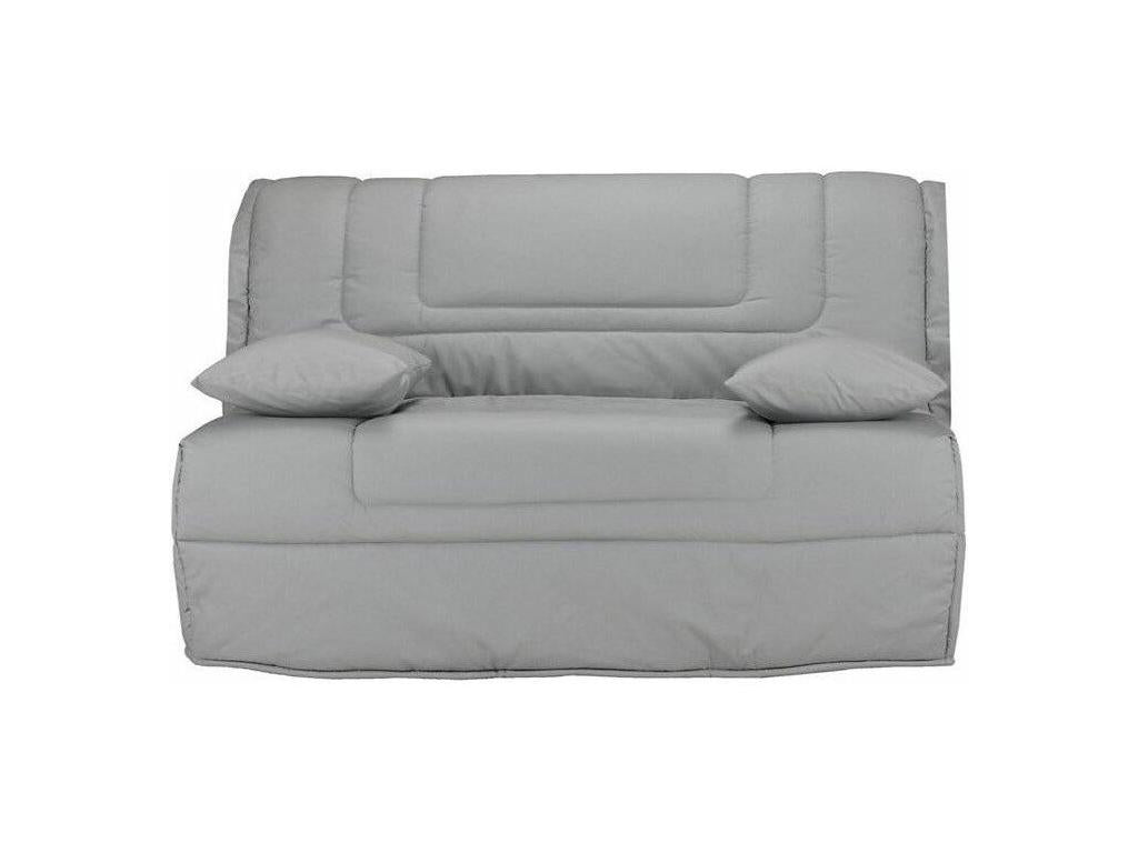 Banquette en tissu avec matelas - Gris clair