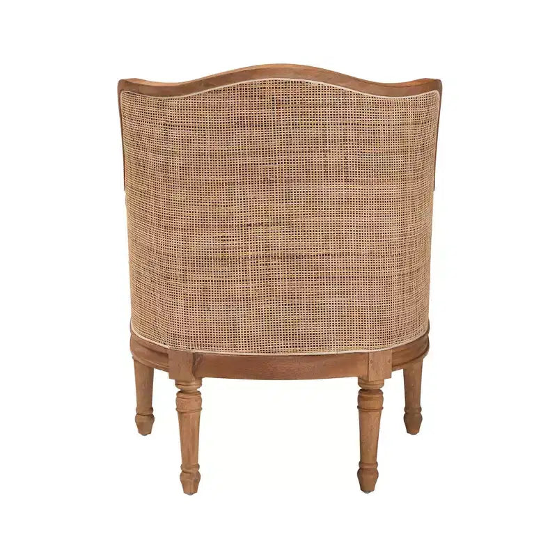 Poltrona decorativa in tessuto e legno bali & pari Elizette