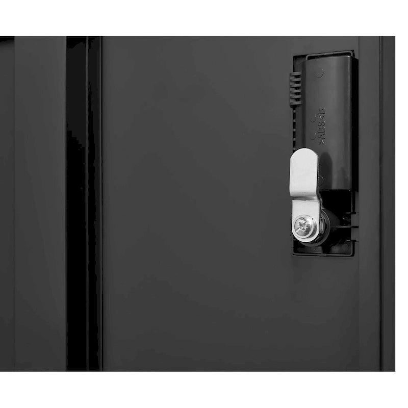 Casier de rangement pour employés à 6 portes, casiers métalliques pour bureau, salle de sport, école et domicile, avec porte-carte (noir)