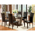 Ensemble de salle à manger Bind contemporain de 7 pièces en bois massif avec étagères ouvertes, par Furniture of America