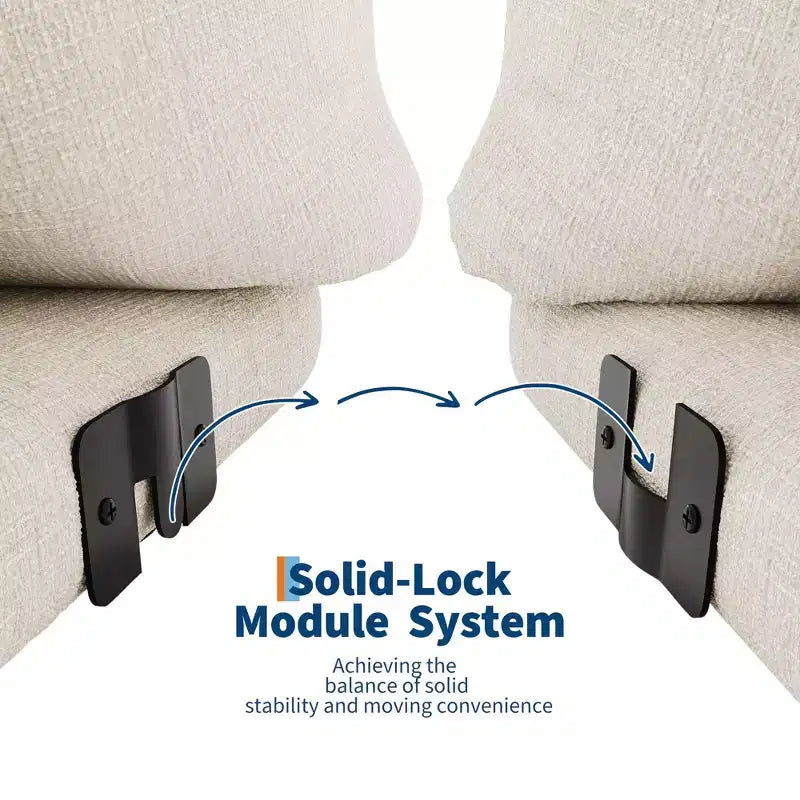 Modulares Zweisitzer-Sofa aus Chenille, Cloud-Couch mit hoch belastbarem Schaumstoff, platzsparendes Sofa ohne Gestell für Wohnung und Büro