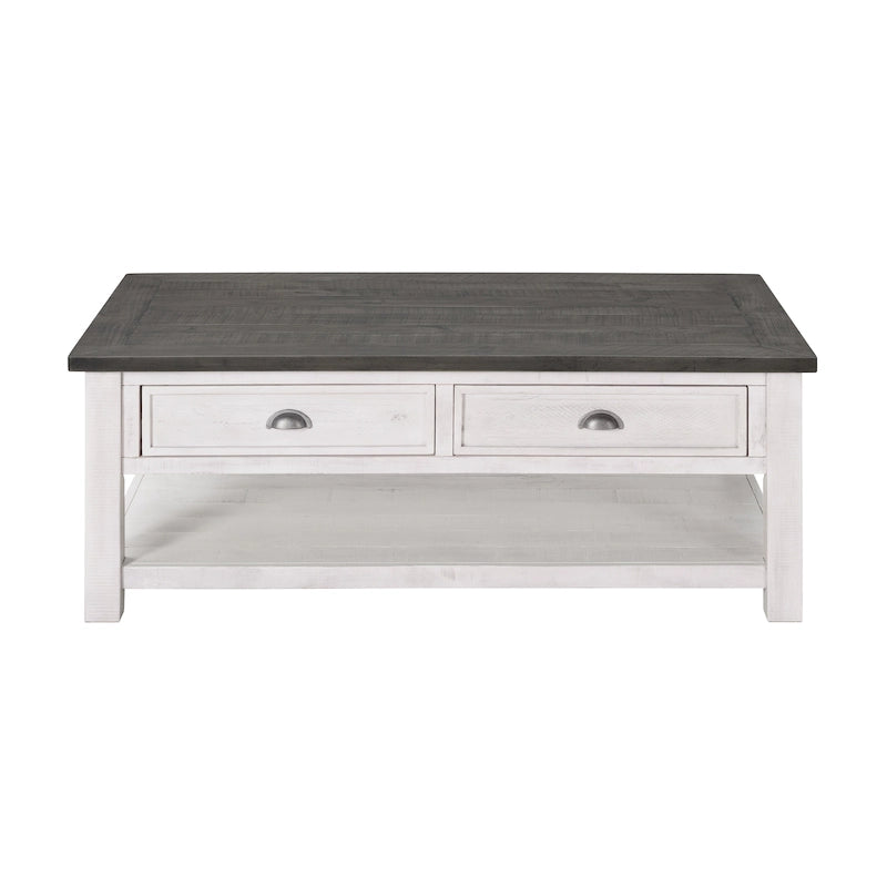 The Gray Barn Downington Couchtisch aus Massivholz mit 2 Schubladen