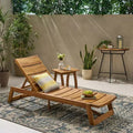 Mahalo set van 2 ligstoelen van acaciahout - Christopher Knight Home