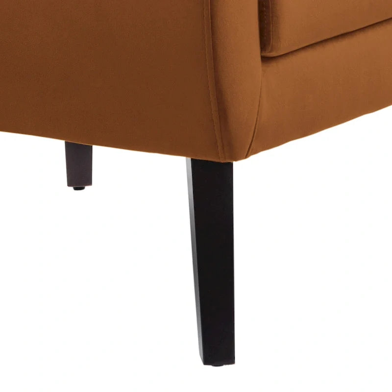 Set van 2 fluwelen fauteuils met armleuningen voor de woonkamer