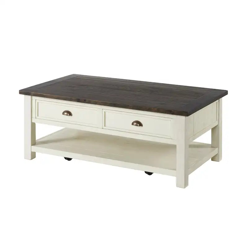 The Gray Barn Downington Couchtisch aus Massivholz mit 2 Schubladen